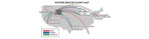 flight map of wyoming departures